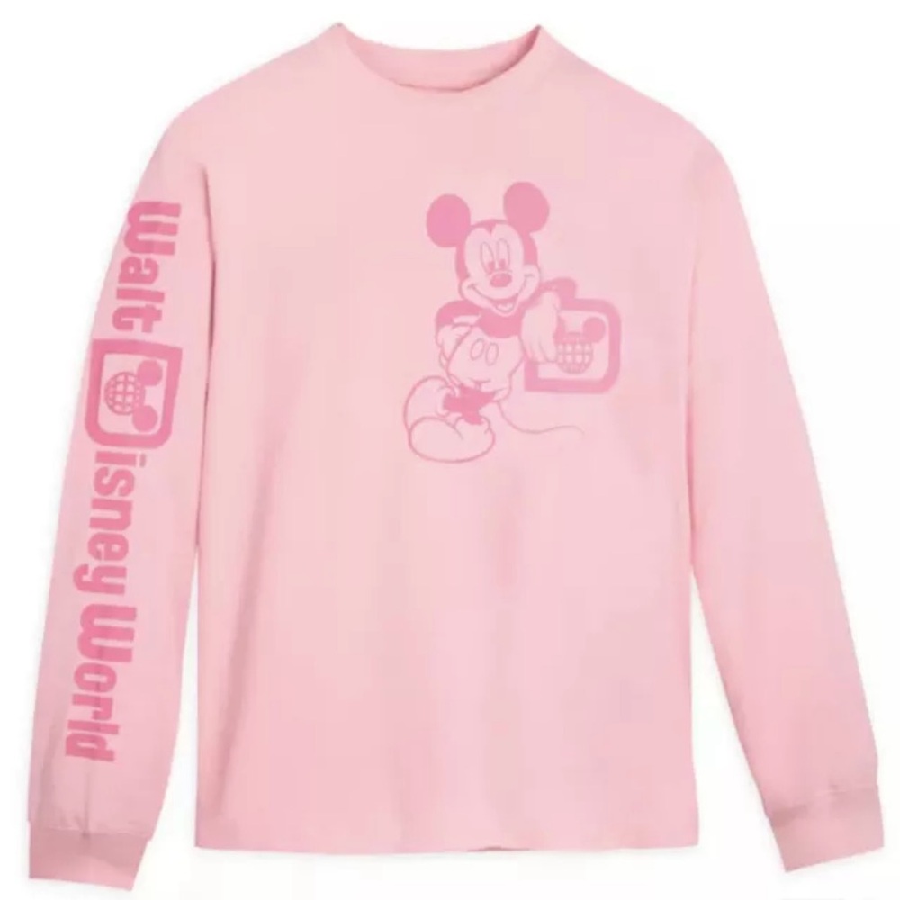 Disney Parks 2022 Piglet Pink Mickey Long Sleeve Shirt, size Small